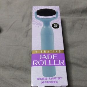 Vibrating Jade Roller in Blue and Black